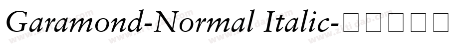 Garamond-Normal Italic字体转换